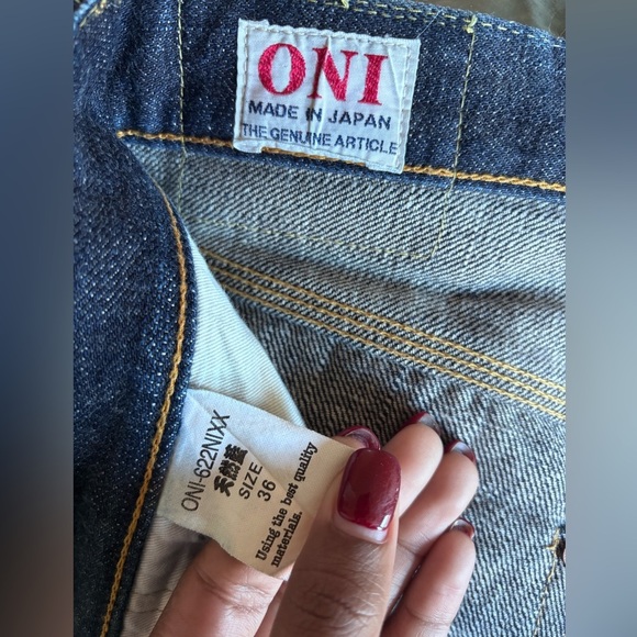 ONI DENIM 921NIXX Natural Indigo Selvedge Denim made in Japan Size 36 - Picture 9 of 13